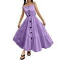 thumbnail image 1 of OSOLU Toddler Girls Summer Casual Dress Tiered Dresses Spaghetti Straps Twirl Swing Size 6 14T Lovely Dailywear, 10-11 Years, 1 of 8