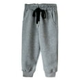 thumbnail image 1 of OSOLU Toddler Kids Sweatpants Boys Girls Soft Casual Straight Leg Athletic Pants With Drawstring And Pockets Baby Stylish Dailywear, 18-24 Months, 1 of 3