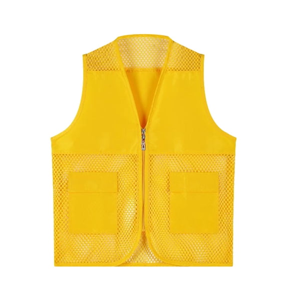 OSOLU Toddler Kids Unisex Mesh Breathable Fishing Vest Pockets Photography Travel Hiking Waist Coat Jacket For Adults And Youth Stylish Dailywear, 10-12 Years