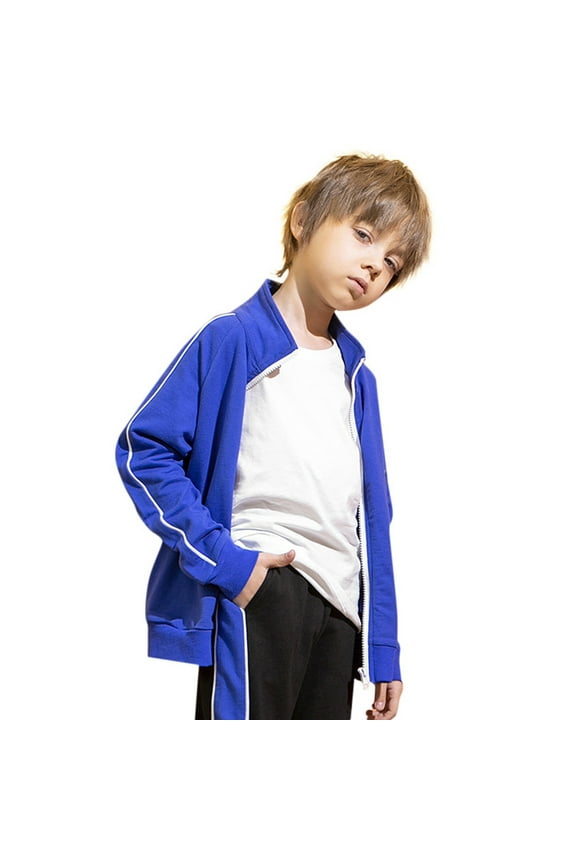 Toddler Kids Zip Up Stand Collar Jacket Boys Girls Lightweight Jackets Cardigan School Coat Newborn Comfort Dailywear, 7-8 Years