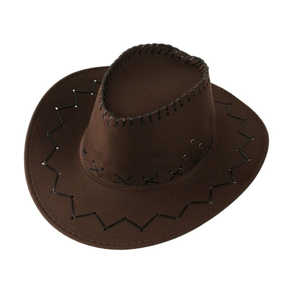 OSOLU Toddler Suede Kid's Cowboy Hat For Themed Parties Dress Up Hats Cap Baby Soft Dailywear, One Size