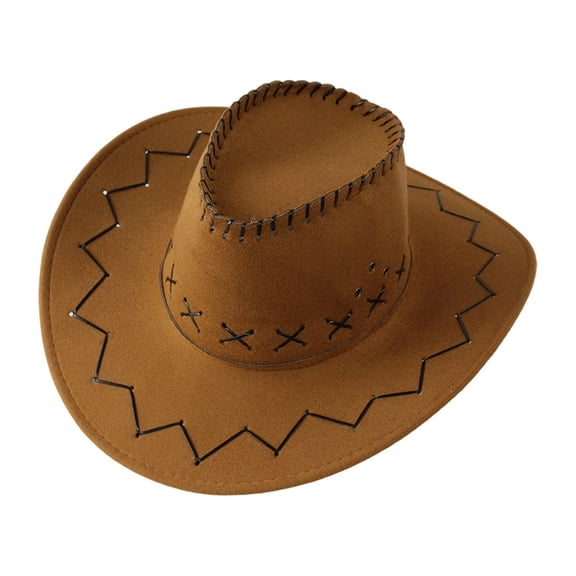 OSOLU Toddler Suede Kid's Cowboy Hat For Themed Parties Dress Up Hats Cap Infants Versatile Dailywear, One Size
