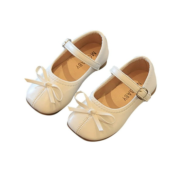 OSOLU Toddler Summer And Autumn Girls Boots Cute Flat Solid Color Bow Buckle Casual And Comfortable Newborn Cozy Shoes, 23