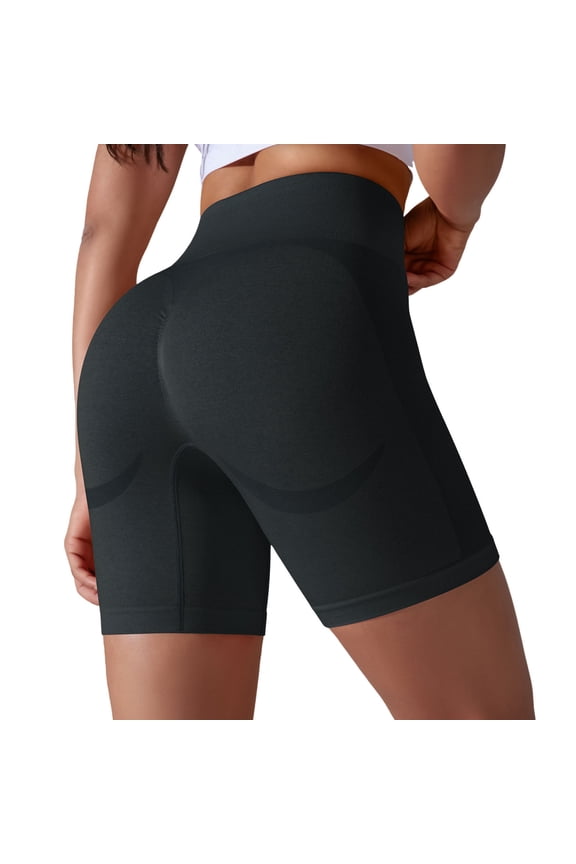 Women Border High Waist Push Up Tight Fitting Breathable Yoga Shorts Running And Fitness Shorts Stretchy Running Joggers Sports Soft Tummy Control Workout Athletic Gym Bottoms Black S