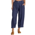 thumbnail image 1 of OSOLU Women Casual Pants Fashion Solid Color Ankle Length Casual Pants Trousers Fashionable Classic Leisure Workout Training Joggers Bottoms, 1 of 7