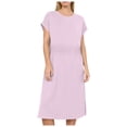 thumbnail image 1 of OSOLU Women Casual Skirt With Solid Color Elastic Waistband Suitable For Casual Wear Relaxed Fit Skirts, 1 of 9