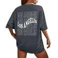 thumbnail image 1 of OSOLU Women City Name Letter Print Drop Shoulder T-Shirt Tshirts Tee Casual Graphic Tee Tops Comfort Dailywear, 1 of 5
