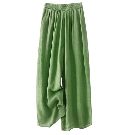 OSOLU Women Comfortable Casual Solid Color Wide Leg Loose Trousers Everyday Comfort Versatile Workout Training Joggers Bottoms