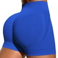 thumbnail image 1 of OSOLU Women High Waist Workout Yoga Gym Seamless Cycling Shorts Sports Soft Tummy Control Workout Athletic Gym Bottoms Blue S, 1 of 4