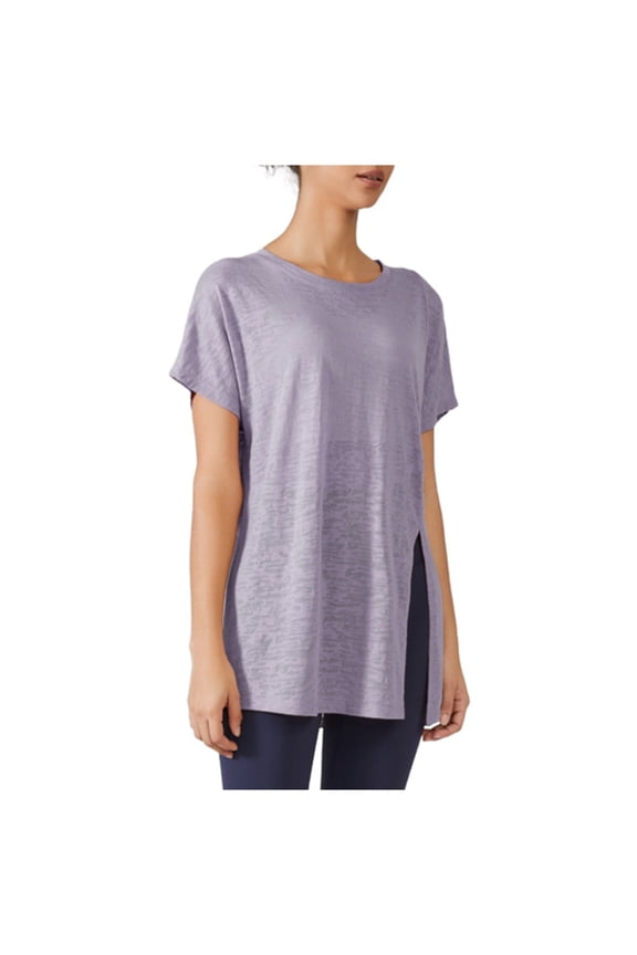 Women Solid Color Asymmetric Hem Long Sleeve Yoga Cover Up Lightweight Loose Fitting Sports Tops For Running & Fitness Shirts Leisure Dailywear