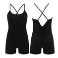 thumbnail image 1 of OSOLU Women Yoga Rompers Sleeveless Fitness Rompers V Back Tights Black S, 1 of 4