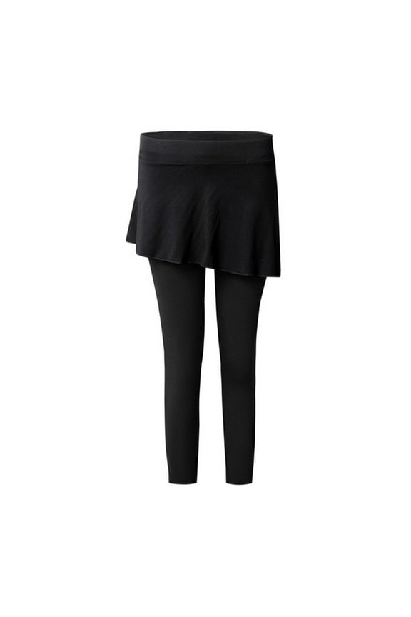 Women Yoga Solid Color Body Training Pants Stretch Latin Dance Pants Two Piece Tight Training Culottes (cropped Pants) Workout Stretchy Running Tummy Control Joggers Bottoms Black L