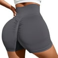 thumbnail image 1 of OSOLU Women Yoga Workout Shorts Push Up/ 4.5/ 6 Scrunch Lifting Gym Seamless Booty Shorts Sports Soft Tummy Control Workout Athletic Gym Bottoms Grey XL, 1 of 4