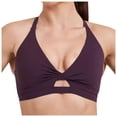 thumbnail image 1 of OSOLU Women's Running Fitness Vest Sports Underwear Shockproof Yoga Clothing Dress With Cushion Bra Workout Sports High Support Comfortable Bralettes Purple M, 1 of 6