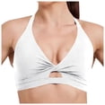 thumbnail image 1 of OSOLU Women's Running Fitness Vest Sports Underwear Shockproof Yoga Clothing Dress With Cushion Bra Workout Sports High Support Comfortable Bralettes White M, 1 of 6