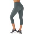 thumbnail image 1 of OSOLU Women's Tight Fitting Sports Fitness Push Up Shaped Pants Waist Calf Length Yoga Pants Workout Stretchy Running Tummy Control Joggers Bottoms Dark Gray L, 1 of 4