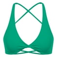 thumbnail image 1 of OSOLU Women's Yoga Bra With Chest Pad Back Backless Sport Solid Color Underwear Vest Workout Sports High Support Comfortable Bralettes Green L, 1 of 4