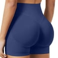 thumbnail image 1 of OSOLU Womens Workout Seamless Scrunch Lifting Shorts High Waist Gym Yoga Shorts Sports Soft Tummy Control Workout Athletic Gym Bottoms Navy L, 1 of 5