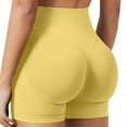thumbnail image 1 of OSOLU Womens Workout Seamless Scrunch Lifting Shorts High Waist Gym Yoga Shorts Sports Soft Tummy Control Workout Athletic Gym Bottoms Yellow S, 1 of 5