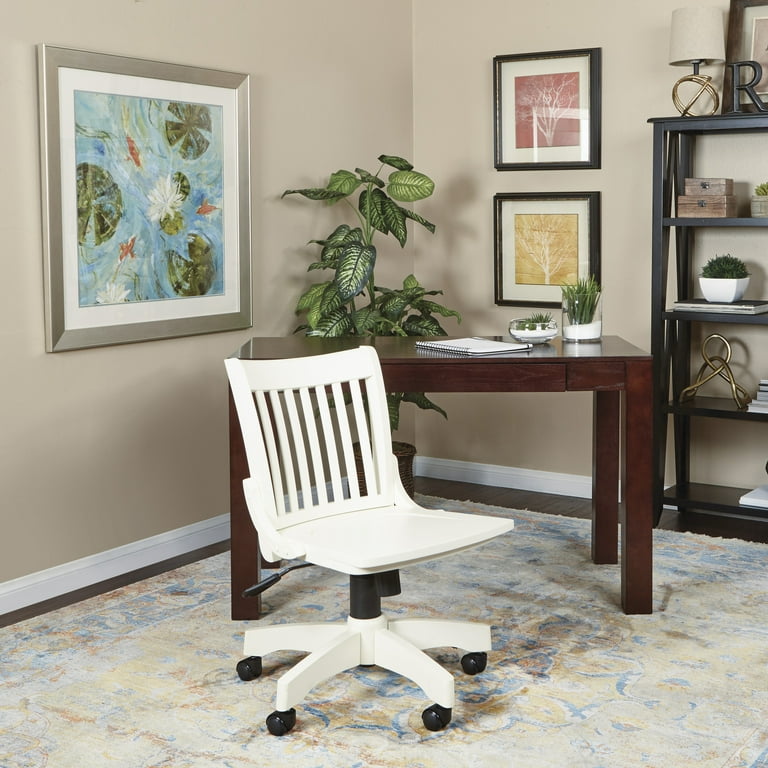 OSP Deluxe Armless Wood Bankers Chair with Wood Seat
