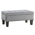 thumbnail image 1 of OSP Furniture Clement Storage Bench, Dove, 1 of 9