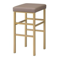OSP Home Furnishings 30" Gold Backless Stool in Camel
