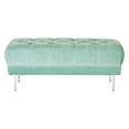 thumbnail image 1 of OSP Home Furnishings Addie Tufted Bench in Sea Fabric with Chrome Legs, 1 of 5