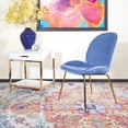 thumbnail image 1 of OSP Home Furnishings Alios End Table with White Gloss Finish and Gold Chrome Plated Base, 1 of 6