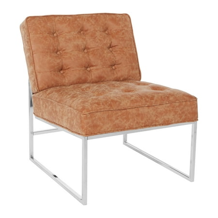 OSP Home Furnishings - Anthony 26” Wide Chair with Chrome Base - Sand