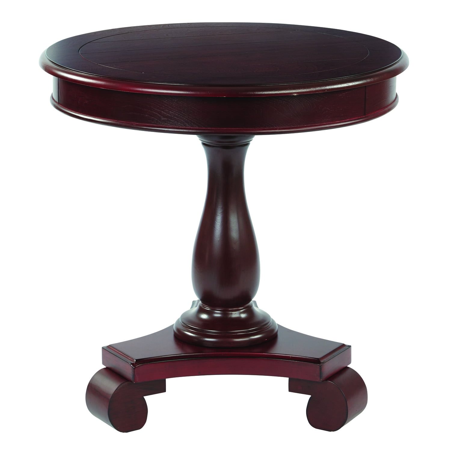 Vintage Wine Hand Painted Round Wood Accent Table