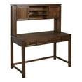 thumbnail image 1 of Baton Rouge Desk with Hutch in Brushed Walnut Engineered  Wood- 2 Cartons, 1 of 9