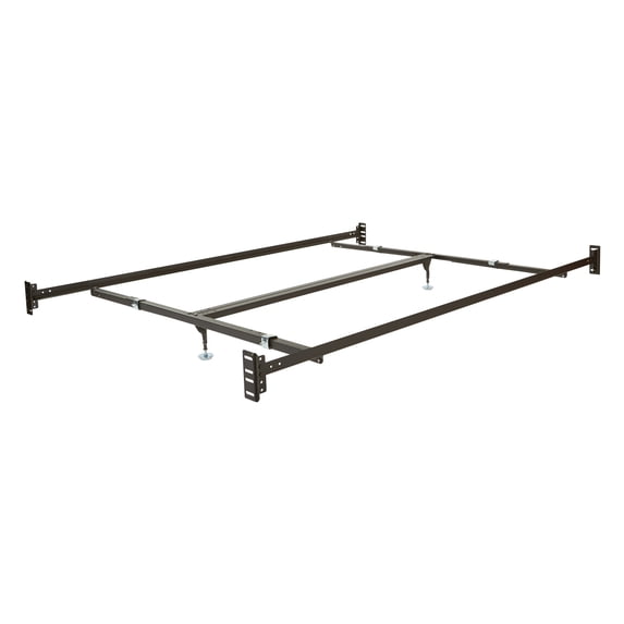 OSP Home Furnishings Bed Rails in Dark Brown Finish for Queen Size Bed