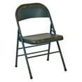 thumbnail image 1 of OSP Home Furnishings Bristow 2/CTN Steel Folding Chair in Antique Turquoise Distressed Finish, 1 of 2