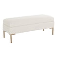 thumbnail image 1 of OSP Home Furnishings Burlington Bench in Linen Fabric with Coated Gold Legs, 1 of 4