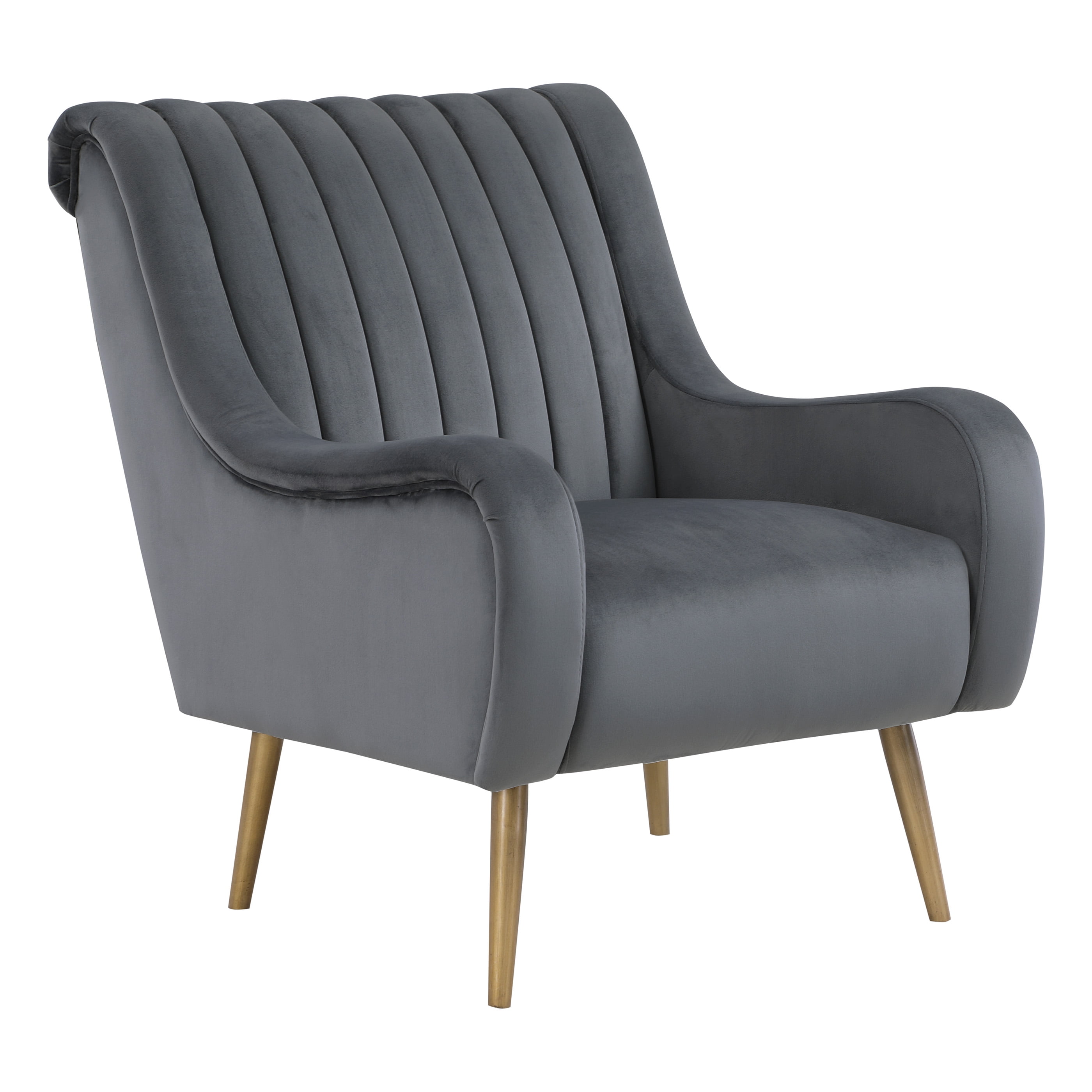 Charcoal grey velvet discount chair