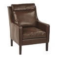 thumbnail image 1 of OSP Home Furnishings Colson Cocoa Bonded Leather Accent Chair with Solid Wood Legs, 1 of 3