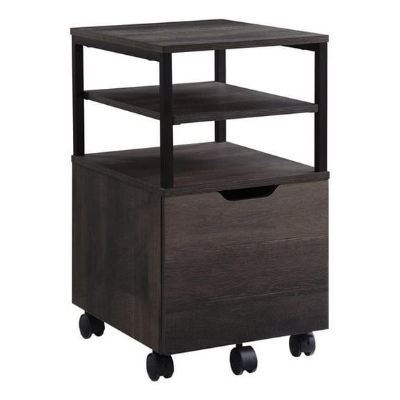 OSP Home Furnishings Contempo Mobile Cart in Ozark Ash finish