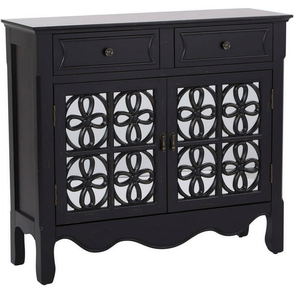 OSP Home Furnishings Danbury Hall Chest Brushed Black Finish