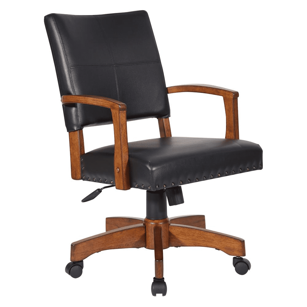 Dark wood best sale office chair