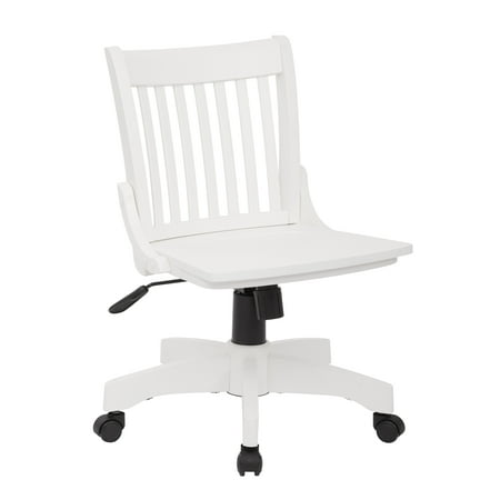 OSP Home Furnishings - Wood Bankers Home Office Wood Chair - White
