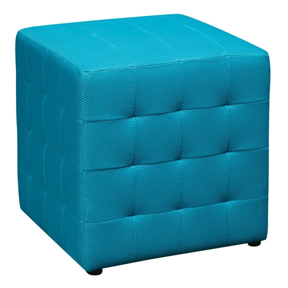 OSP Home Furnishings Detour 15" Blue Fabric Cube