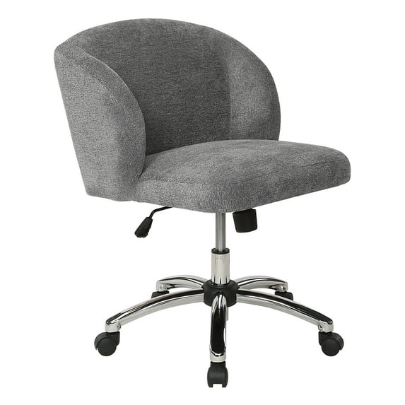 OSP Home Furnishings Ellen Task Chair with Adjustable Height & Swivel, 200 lb. Capacity, Slate