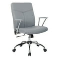 thumbnail image 1 of OSP Home Furnishings Faux Leather Chair in White with Chrome Base, 1 of 4