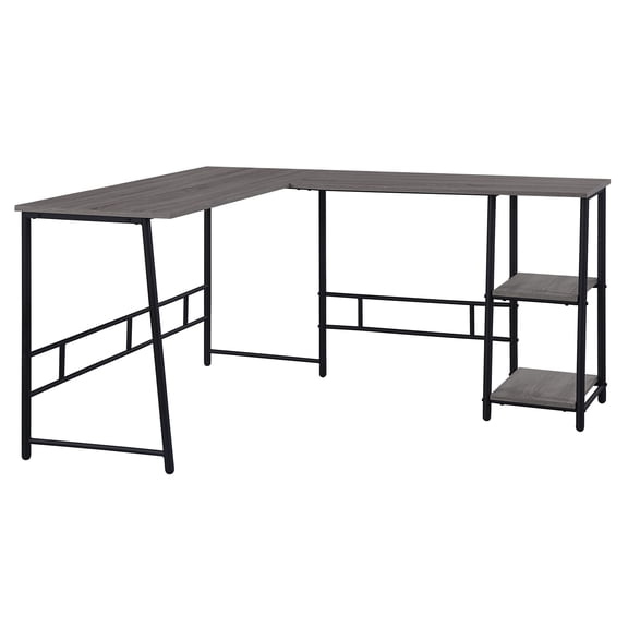 OSP Home Furnishings Frame Works "L" Desk in Truffle Finish
