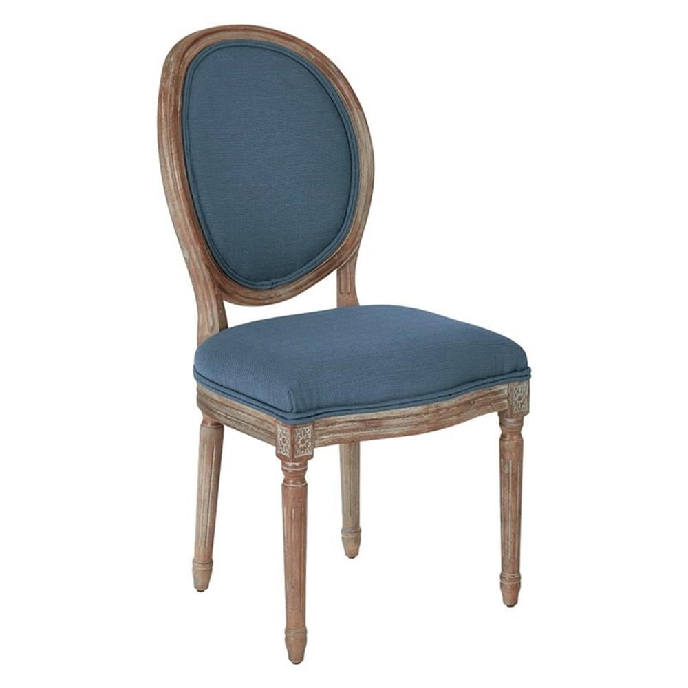 Azure Upholstered Wood Side Chair with Oval Back Design