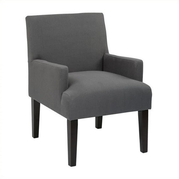 OSP Home Furnishings Main Street Guest Chair in Woven Charcoal Fabric