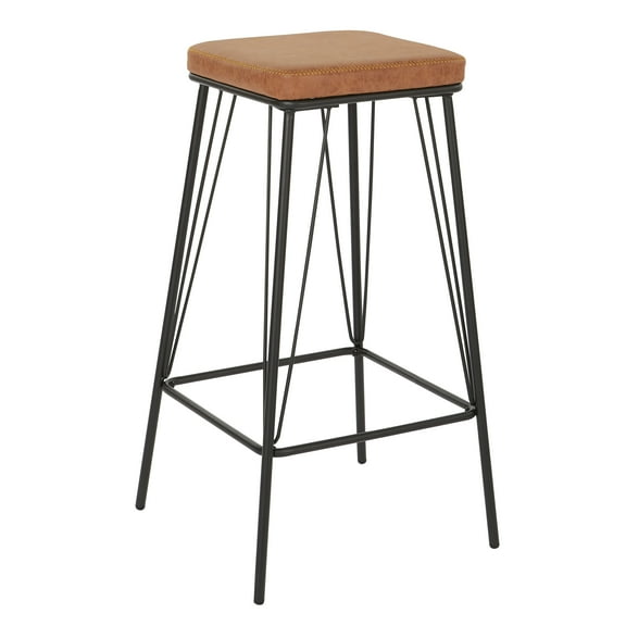 OSP Home Furnishings Mayson 30" Barstool in Sand with industrial steel Base 2/CTN