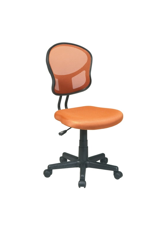 OSP Home Furnishings Mesh Task Chair In Orange Fabric