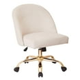 thumbnail image 1 of OSP Home Furnishings Mid Back Office Chair in Oyster Velvet with Gold Finish Base, 1 of 2