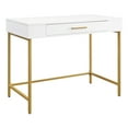 thumbnail image 1 of OSP Home Furnishings Modern Life Engineered Wood Desk w/ Metal Legs in White, 1 of 15